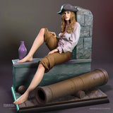 1/24 Scale 75mm Elizabeth Resin Figure Unpainted Unassembled Model Kit Toys Model