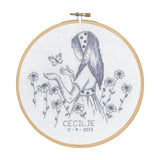 Permin counted cross stitch kit with hoop "Cecilie", Diam. 18cm, DIY Model