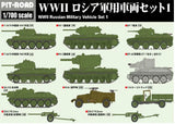 WWII Russian Military Vehicle Set 1 Pit-Road | No. MI06 | 1:700 Model