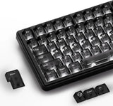 XVX Black Clear Keycaps, Transparent Keycaps 60 75 100 Percent, Ceramic Model