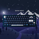 Snowy Night Keycaps Blue 129 Keys Cherry Profile 5 DYE-SUB PBT Keycap For MX Model