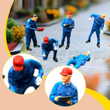 5x 1:64 Miniature Figures Diorama Car Mechanic Layout Prop Dollhouse Accessories Model