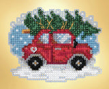 MILL HILL ORNAMENT Christmas Beaded Cross Stitch Kit TREE SHOPPING Model