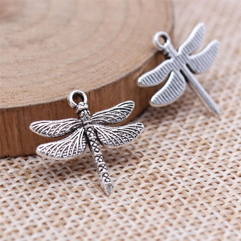 170 Pcs Tibetan Silver Dragonfly Charms Pendant 18X18MM DIY Making C15966 Charms