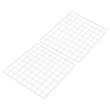 18"x18" Wire Grid Panel 2 Pcs Wall Grid Decorative Board Photo Display White Model