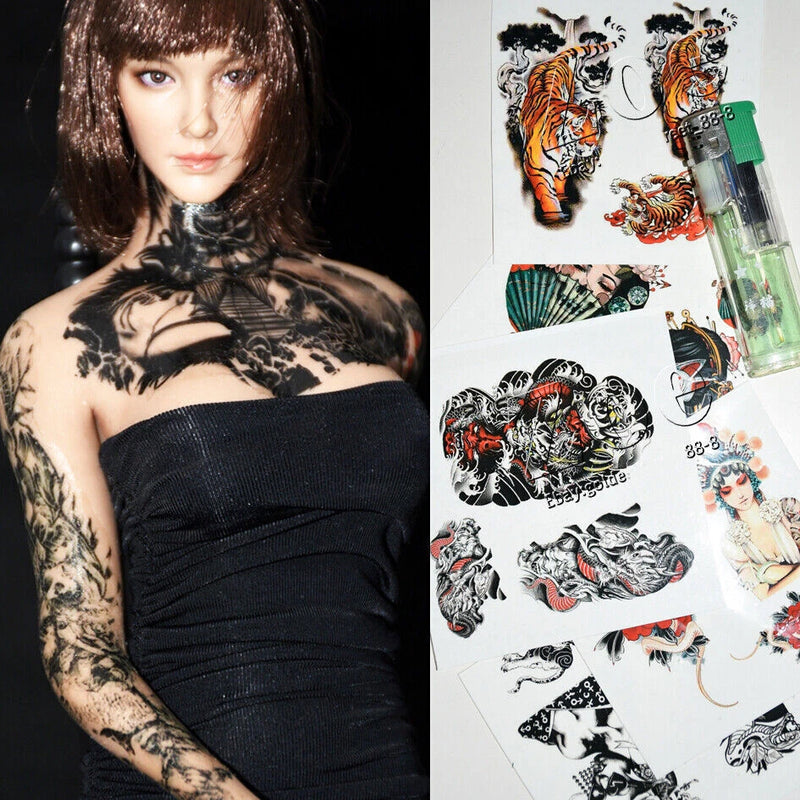 1# 1/6 Scale Female Soldier Tattoo Sticker Model for 12" Action Figure Acces Model
