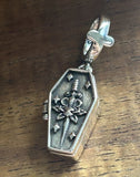 charm S925 Sterling Silver Hallowing Openable Coffin Charm Luminous Charms