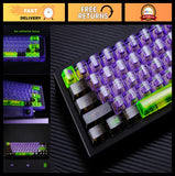 173 Keys Crystal Transparent Keycap Set for Cherry MX Gateron Switches - Custom Model