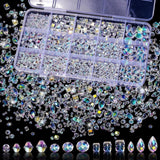 1500PCS Glass Beads for Jewelry Making, Assorted Faceted Crystal Beads Kit for B Model
