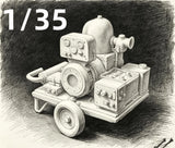 1/35 Industrial Generator Trailer Resin Model Kit Unassembled Unpainted Model