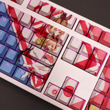 Blue Archive Games PBT Transparent Keycaps Cherry MX for Mechanical Keyboard 108 Model