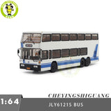 1/64 Jinling Double Decker City Bus JLY6121S White/Blue Diecast Model Bus Car Model