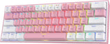Redragon K617 Fizz 60% Wired RGB Gaming Keyboard, 61 Keys, Linear Red Switch Model