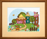 DIY Counted Cross Stitch Kit "Early walk" 7.9x5.9 in / 20.0x15.0 cm Model