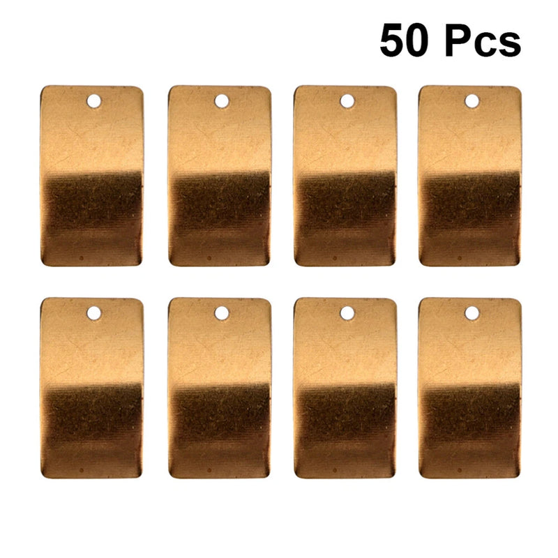 50PCS Copper Pendant Blanks for Enamel DIY Necklace Tag Jewelry Accessories Charms