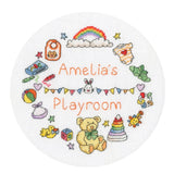 Bothy Threads counted cross stitch kit "My Playroom", XHS15P, Diam. 17,5cm, DIY Model