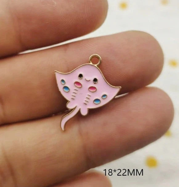 Lot Marine Fish Metal Charms DIY Earring Keychain Jewelry Making Pendants Charms