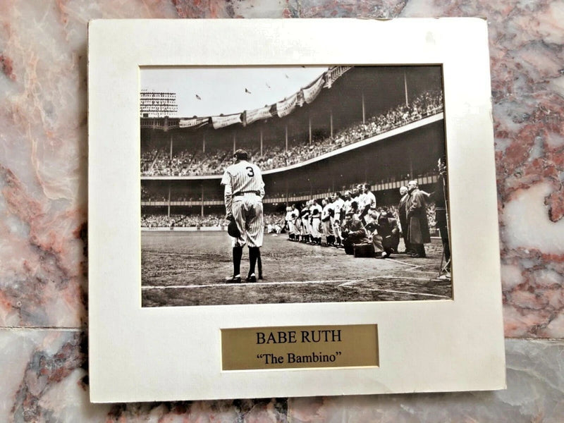 Babe Ruth Farewell NY Yankees Baseball 8x10 Photo Mounted to Foam Board Model