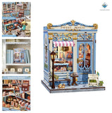 DIY Miniature House Kit 3D Wooden Puzzle Bakery Book Nook Home Decor Model