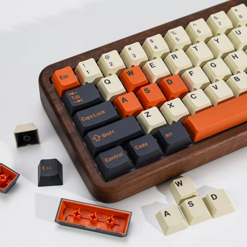 Carbon 174 Keys PBT Double Shot Keycap Set,Orange Retro Custom Key Cap Keycaps 6 Model