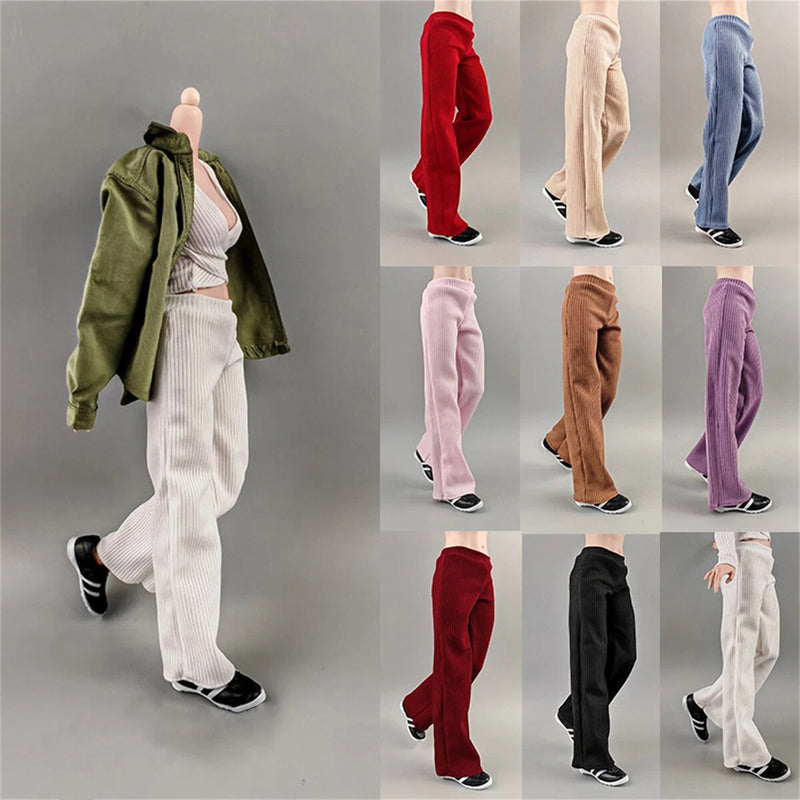 1/6 Female Trousers Thick Loose Leg Pants Model Fit for 12'' Action Figure Model