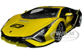 LAMBORGHINI SIAN FKP 37 #63 YELLOW & BLACK 1/18 DIECAST MODEL CAR BBURAGO 11100 Model