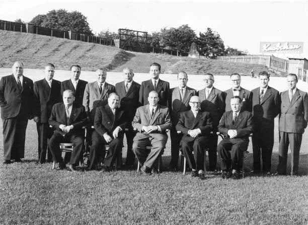 The board of First Vienna FC Sitting Bruckner Demel Dr Igler Selze- Old Photo Model