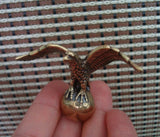 Brass Eagle Statue Figurine Vintage Flying Bird Sculpture for Home Accent Model