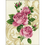 RTO counted Cross Stitch Kit "Ornament-Roses" M257, 27x36 cm, DIY Model