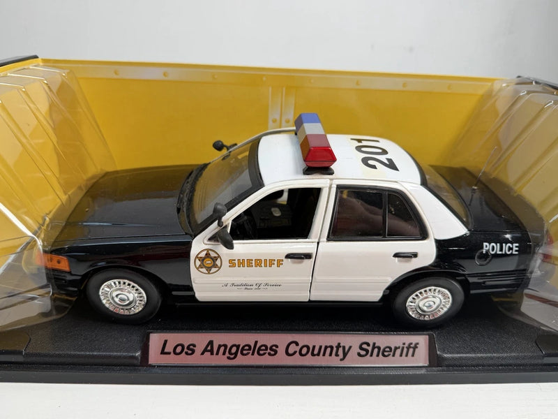 Motorworks LOS Angeles County Sheriff Police Cop Car Cruiser 1/18 Scale Diecast Model