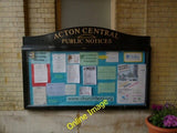 Photo 6x4 Notice board, Acton Central Station, Churchfield Road W3 Acton c2013 Model
