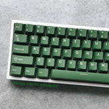 Green White-printed Doubleshot Keycap set Cherry Profile for Mechanical Keyboard Model