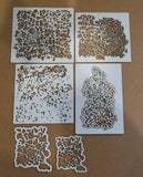 Salt Weathering Airbrush Stencils Tool For 1/32 1/35 1/48 1/72 Fighter Model Model