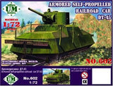 ARMORED SELF-PROPELLED RAILROAD CAR D-45 WWII model kit scale 1/72 UMT 602 Model