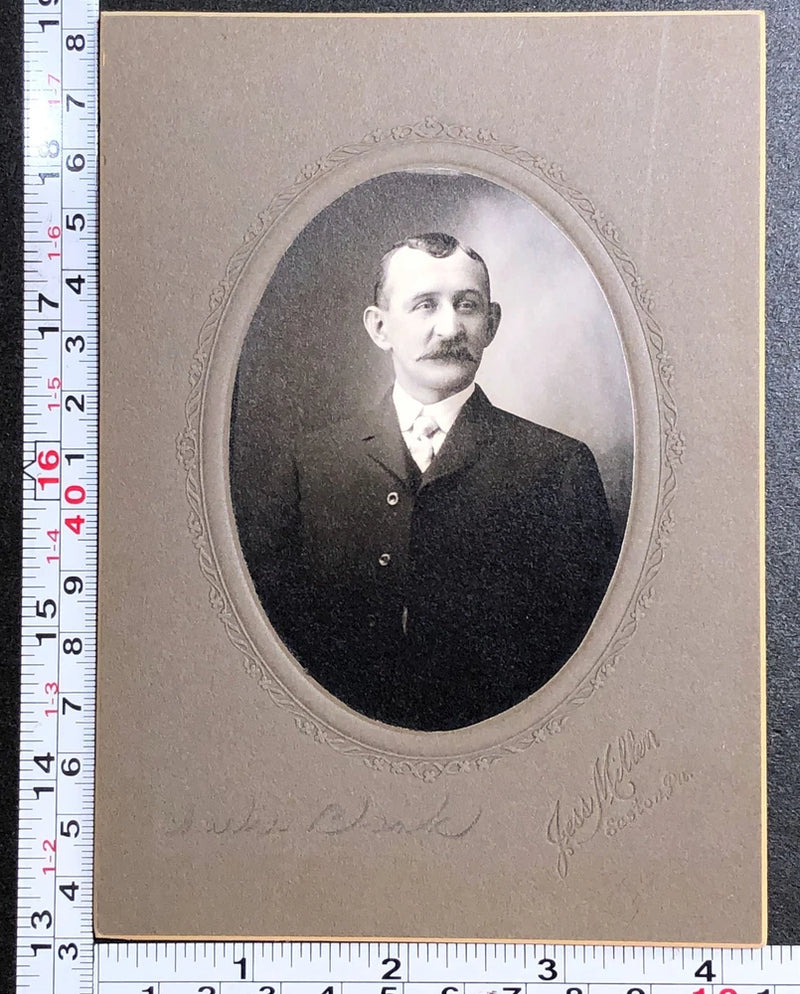 Victorian Board Mounted Antique Photograph - ID Charlie Blank Easton PA Portrait Model
