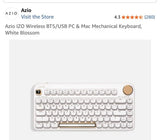 AZIO IZO Wireless Bluetooth Mechanical Keyboard White Blossom Model