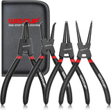 WISEUP Snap Ring Pliers Set, Heavy Duty 4PCS-7 Inch Circlip Pliers Kit Model