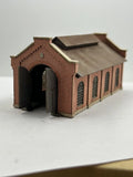 Z Scale Built Building Archistories Locomotive Shed Built & Weathered Model