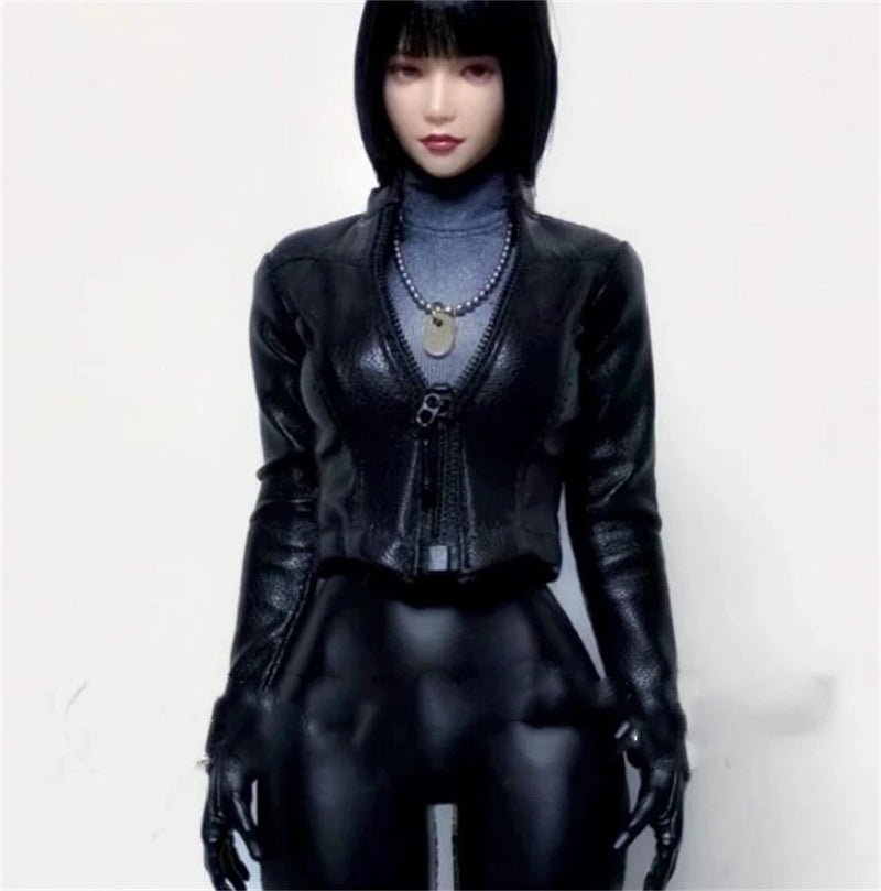 1/6 Female  Leather coat Jacket  Soldier Clothes  Fit 12''  figure Model
