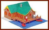 Laser Tech LT-846 Fishing Lodge DIY Dollhouse Kit 1:144 Scale NEW Model