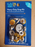 Hello Hobby Gold Heavy Duty Snap Kit Fasteners, Nickel Plated Brass (7 Count) Model