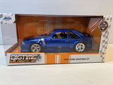 1989 Ford Foxbody Mustang Diecast Model Car: 1/24 Scale, New In Box By Jada Model