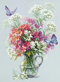 New Magic Needle Cross Stitch Kit Phlox and yarrow 100-081 Model