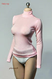 Female Pink Tight T-shirt Model for 12" Action Figure 1/6 Urban Style Model