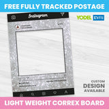 PERSONALISED SELFIE FRAME CUSTOM SOCIAL MEDIA PHOTO BOARD INSTAGRAM BLACK GOLD Model