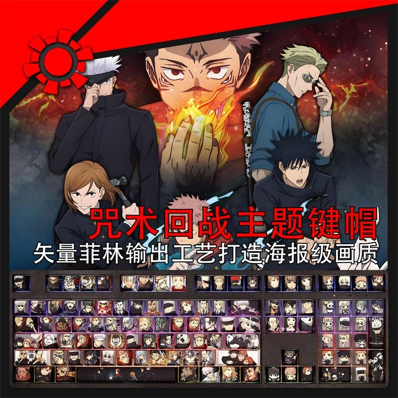 Jujutsu Kaisen Itadori Yuji Gojo Satoru Theme Keycaps RGB 108keys For Cherry MX Model