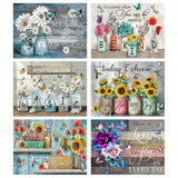 6 Pack Inspirational Diamond Painting Kits - 5D DIY Flower Art Crafts, Full Dril Model