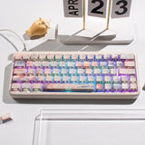 PBT Pink Marble Side Transparency Keycaps Cherry Profile for Cherry MX Model