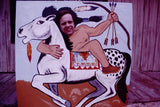 JULY 1978 Man In Photo Cutout Board Rawhide Arizona ? EKTACHROME Slide AD-E Model