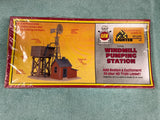 AHM Lighted Windmill Pumping Station Building Kit HO Scale 15706 NEW Model